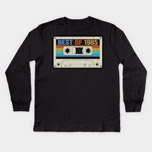 Best Of 1985 39th Birthday Gifts Cassette Tape Vintage Kids Long Sleeve T-Shirt